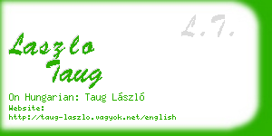 laszlo taug business card